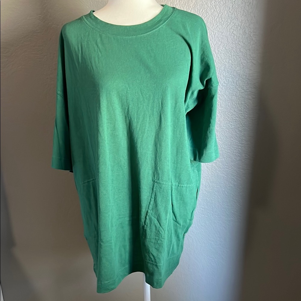 Free People Green Tunic Top